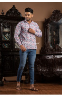 Men Multicolored Floral Printed Short Kurta (NS71)